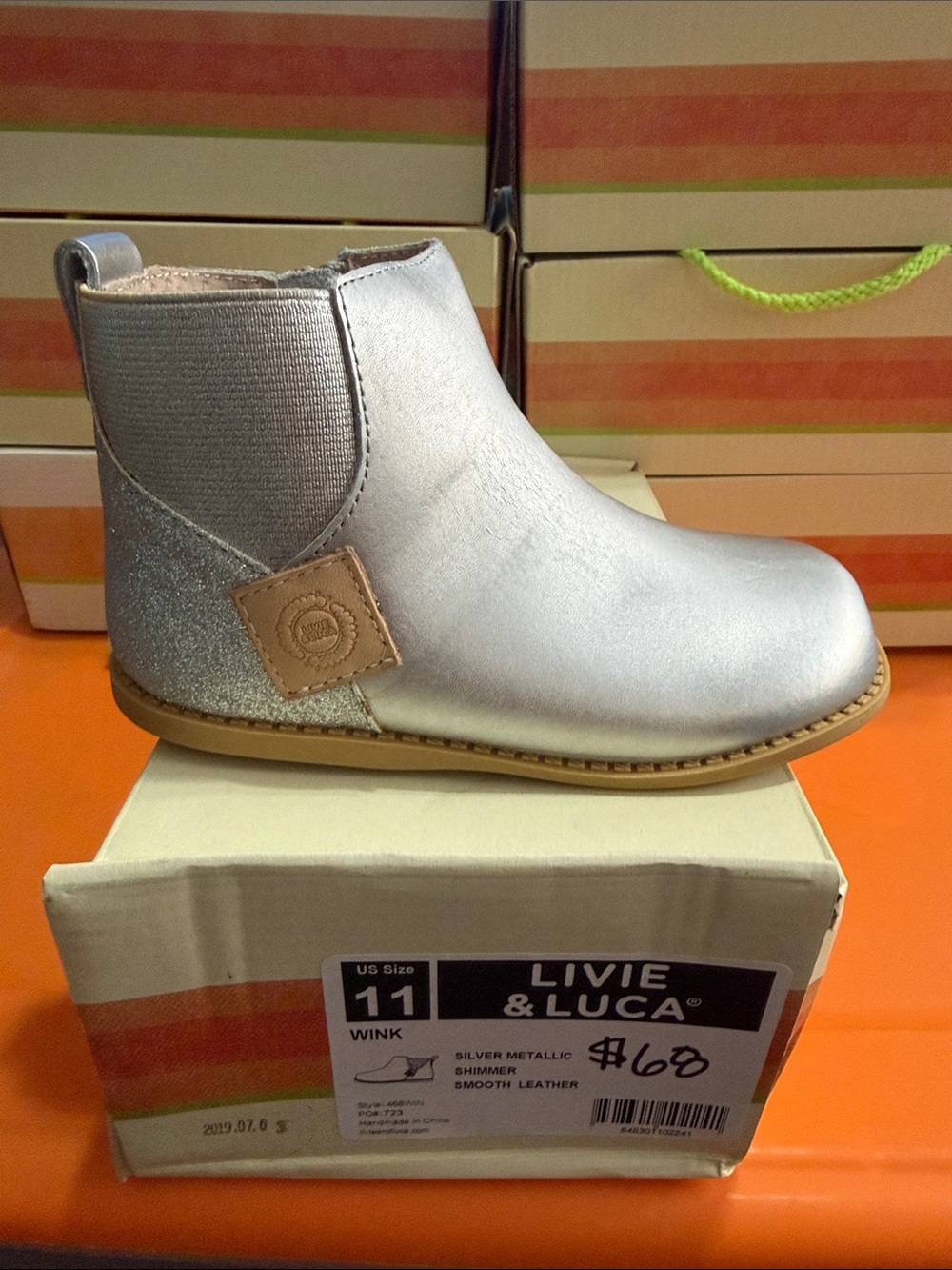 Livie & Luca Silver Metallic Chelsea Boot for Kids